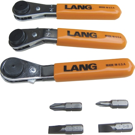 Kastar Hand Tools/A&E Hand Tools/Lang 7PC RATCHETING SCREWDRIVER BIT WR SET KH5278